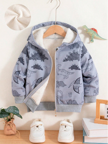 Talla: 4Y. Chaqueta con capucha de forro polar con cremallera.