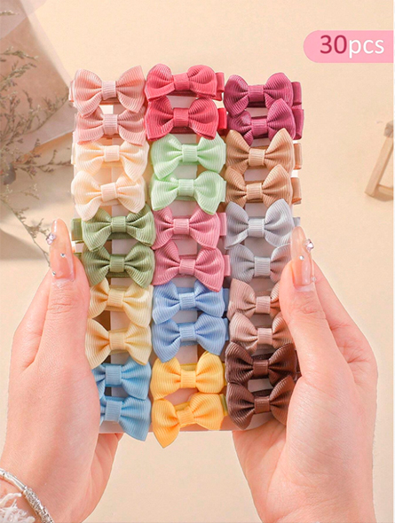 Talla: Unica. Clips para el cabello infantiles con lazos.(x Unidad)