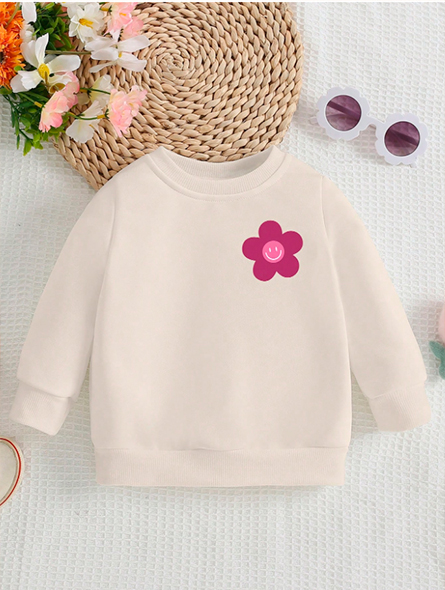 Talla: 18-24M. Sudadera básica de cuello redondo con estampado gráfico.