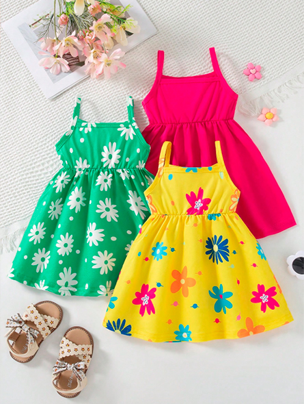 Talla: 9-12M. Vestido de niña pequeña para el verano (Precio x Unidad)