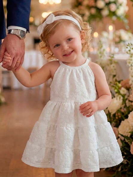 Talla: 6-9M.  Vestido sin mangas con estampado floral.